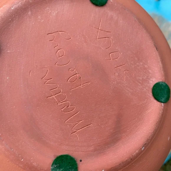 Vintage Southwest/western painted pot/vase - Picture 3 of 3